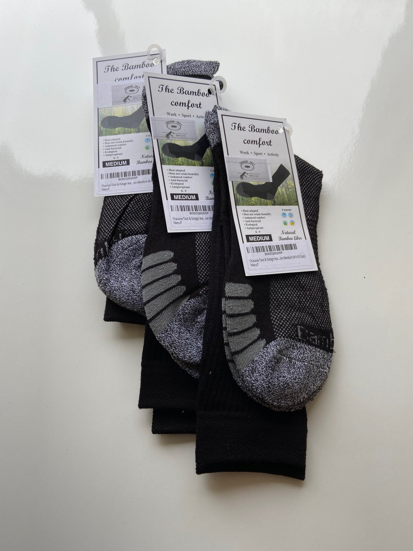 Pure Bamboo socks (3 paires) - Roy Entreprise bas de banbou 4 saisons
