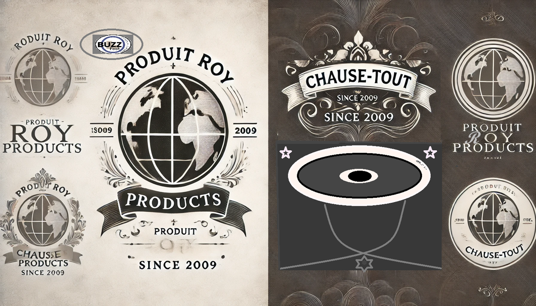 Logo produit Roy et logo Chausse-tout 